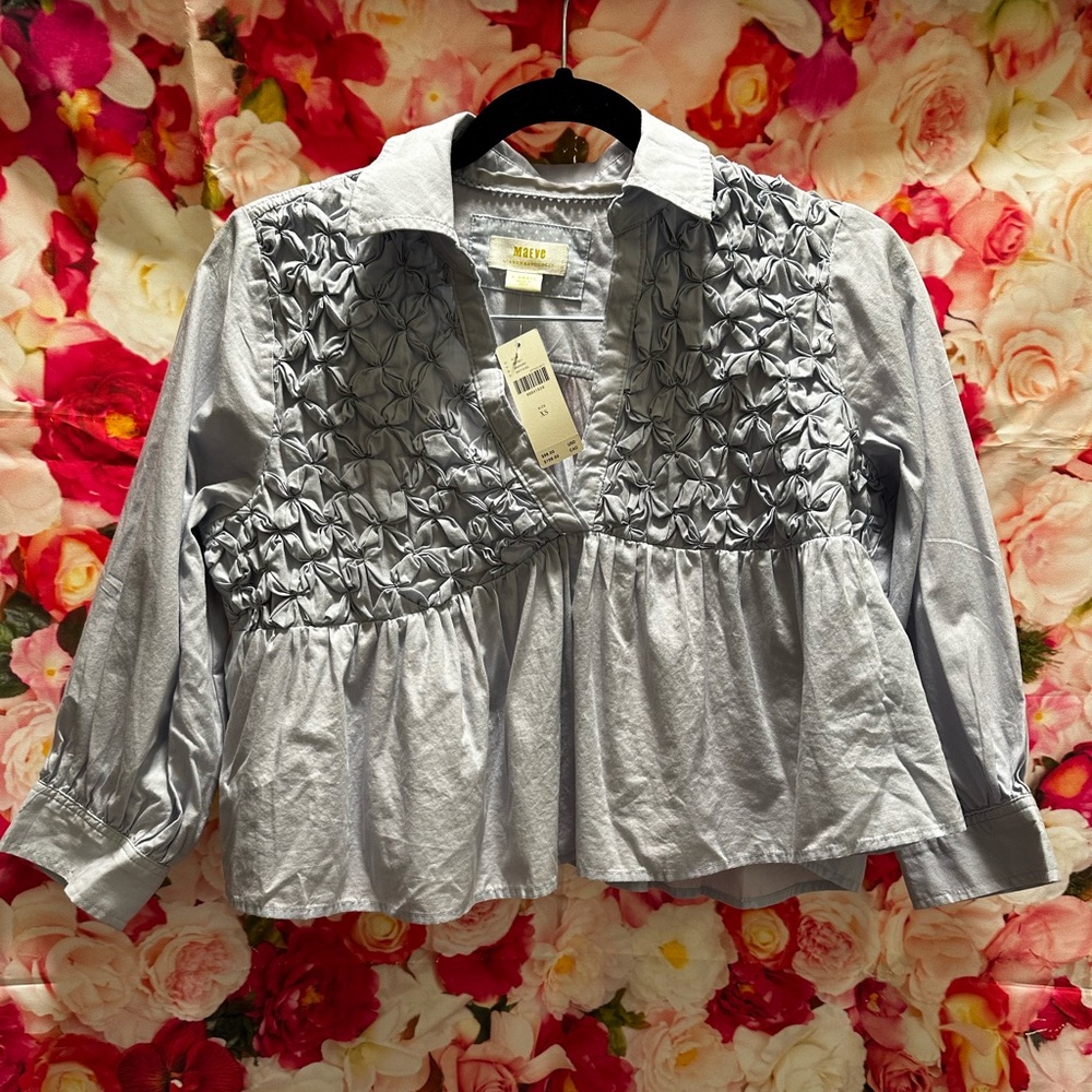 Anthropology - Maeve Smocked Babydoll Top